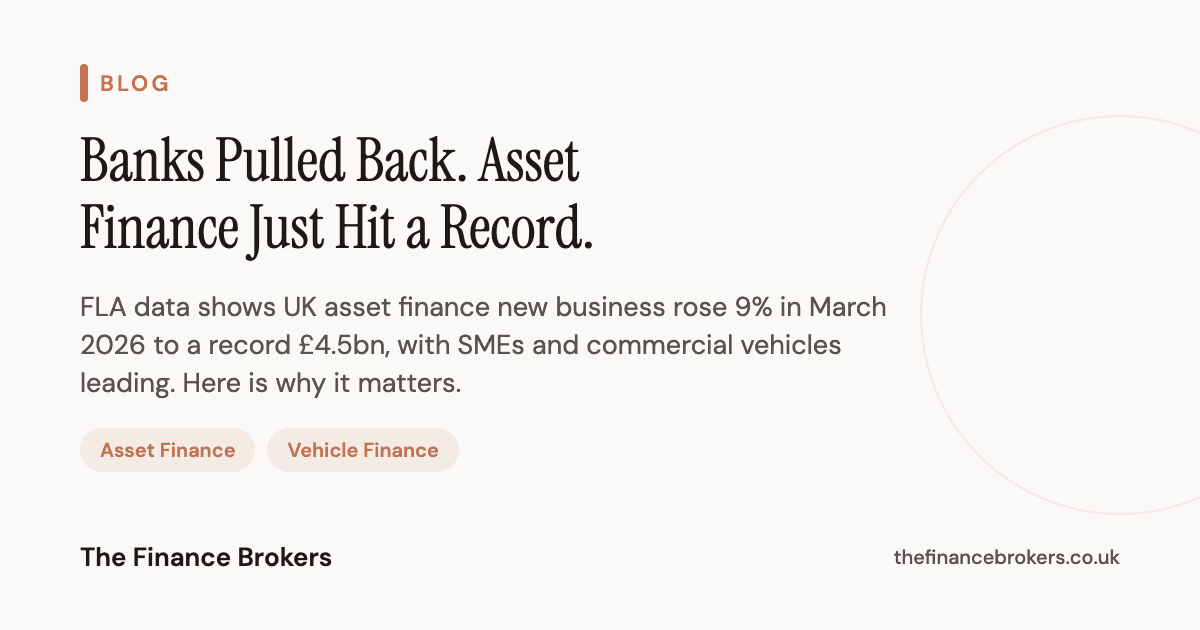 Banks Pulled Back. Asset Finance Just Hit a Record.