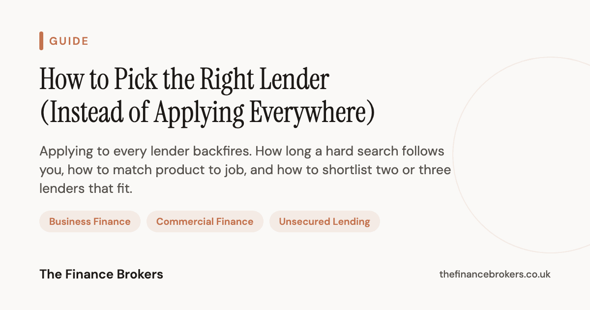 How to Pick the Right Lender (Instead of Applying Everywhere)