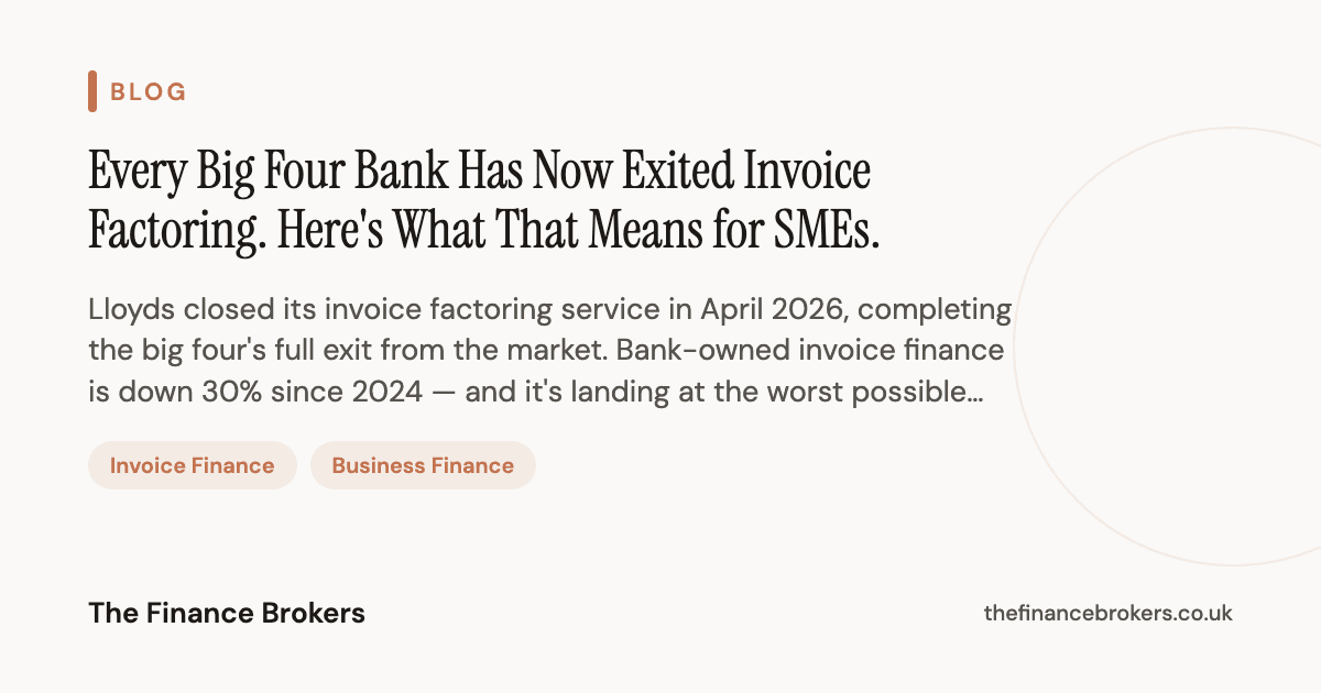 Every Big Four Bank Has Now Exited Invoice Factoring. Here's What That Means for SMEs.
