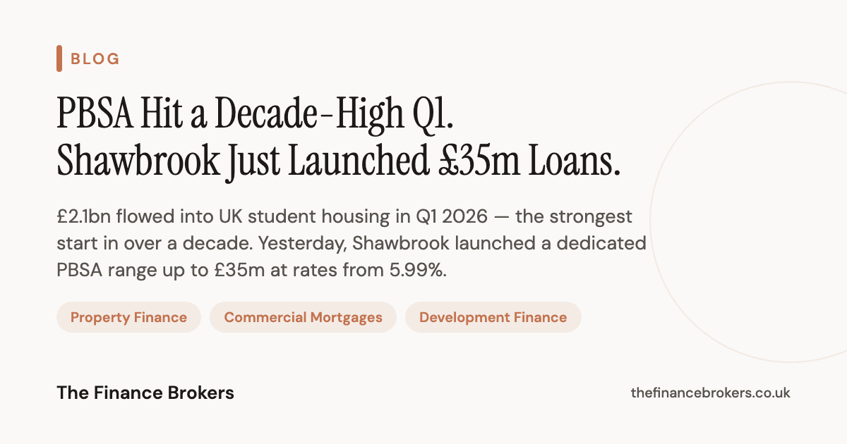 PBSA Hit a Decade-High Q1. Shawbrook Just Launched £35m Loans.