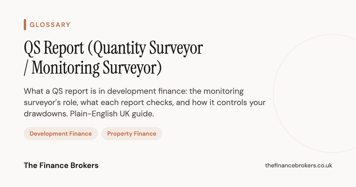 QS Report (Quantity Surveyor / Monitoring Surveyor)